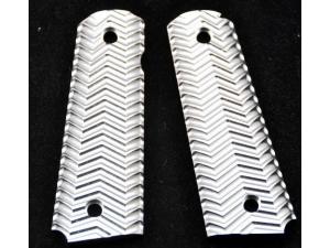 FMA CNC Aluminium 1911 MEU Grip Cover TYPE A (Silver) TB340